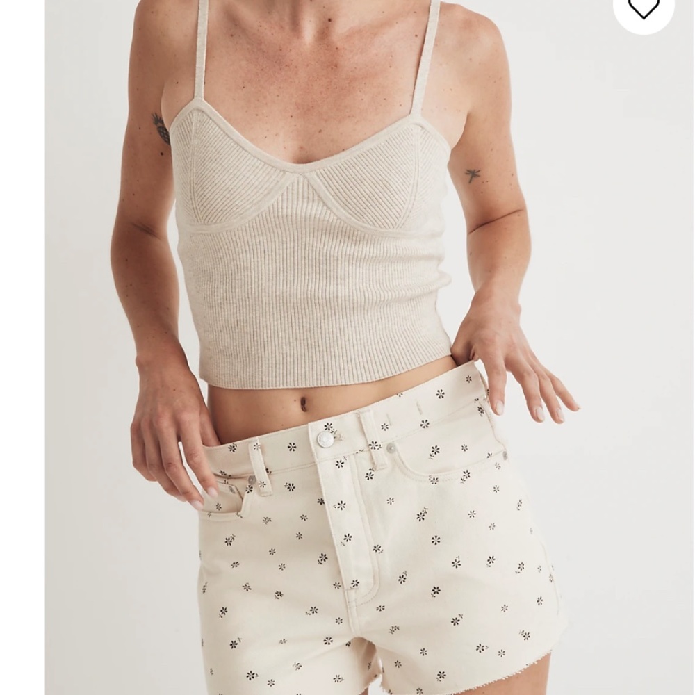 Madewell Printed Dad Jean Short Size 24 (NEW)